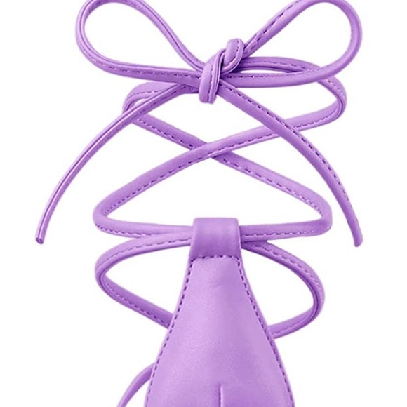 Allegra K Purple Lace up Heels, Size 7.5 - Picture 7 of 9